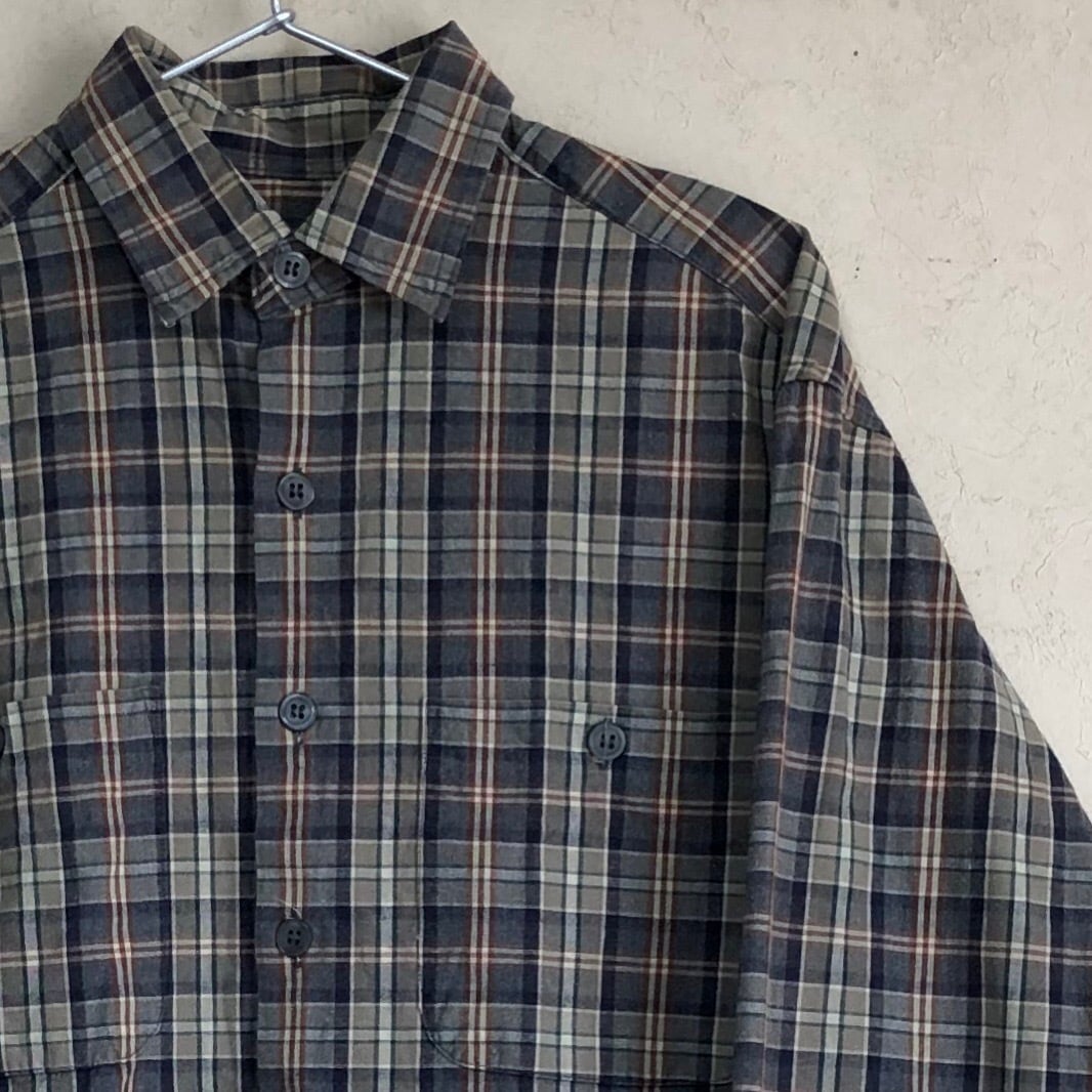 【Sサイズ】GAP 90s 長袖シャツ 淡いチェック柄 90's古着