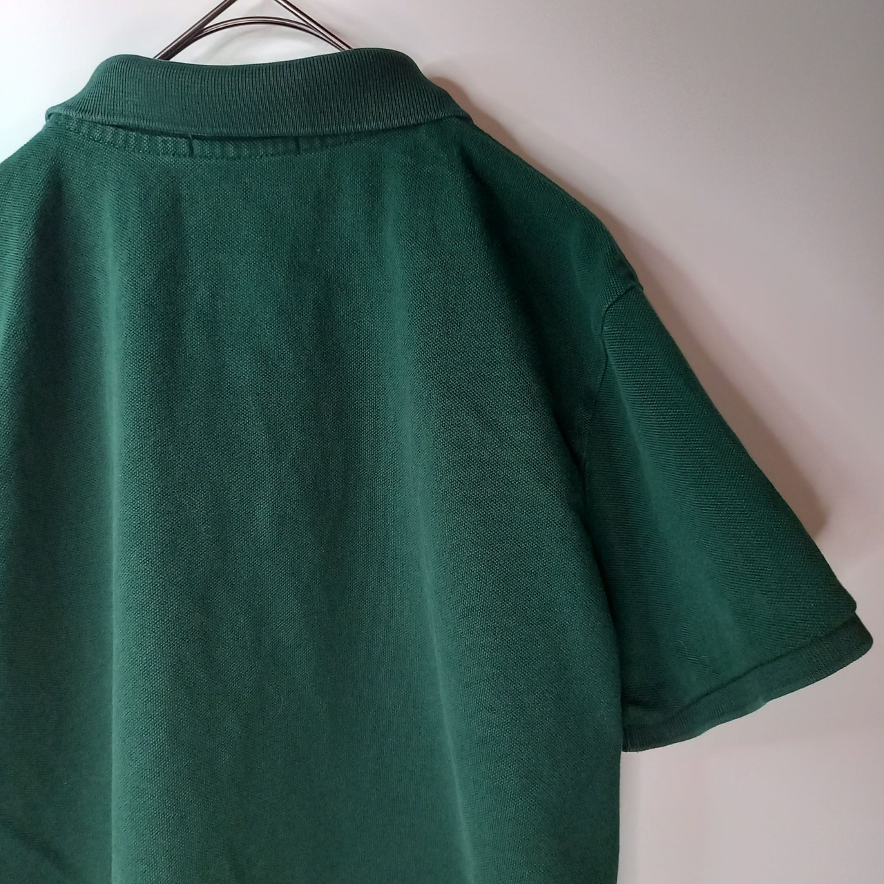 ラルフローレン　ポロシャツ　THE SKINNY　半袖　刺繍ロゴ　グリーン　XL