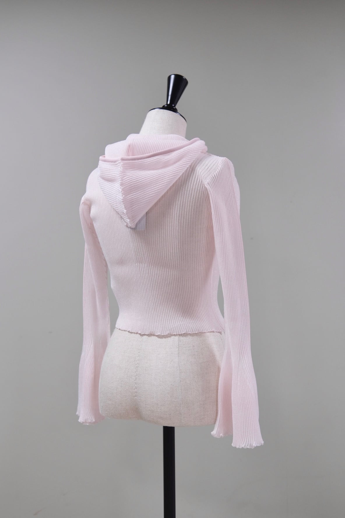 CFCL】HYPHA LUCENT GLITTER HOODIE JACKET -EGGSHELL PINK-OPAL- | loop
