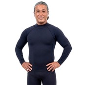 【特注サイズ 4L 5L 6L】AIR SKIN（エアースキン）ブラックメタリックス ロングスリーブ メンズ