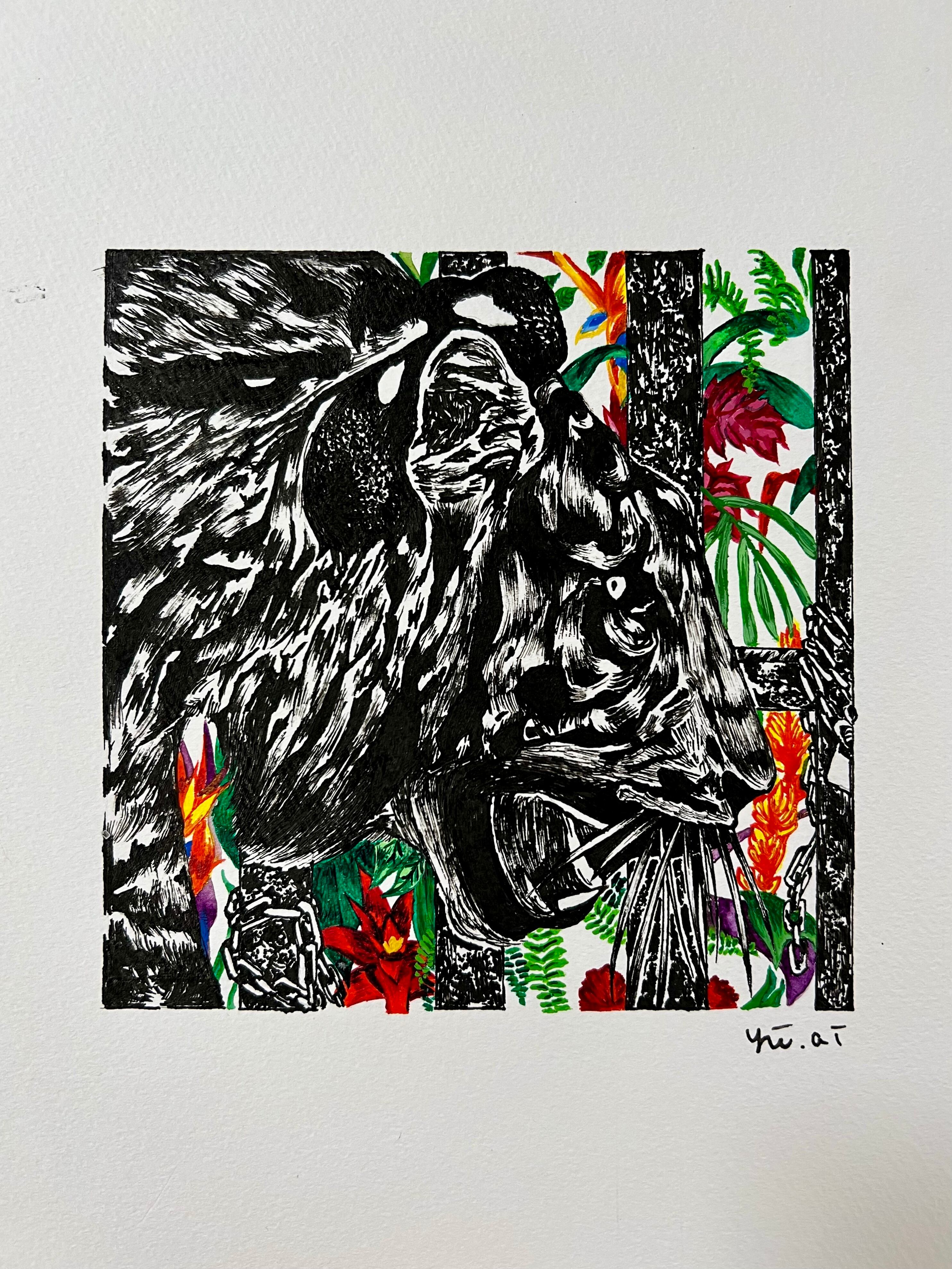 117 抽象画 原画 A4