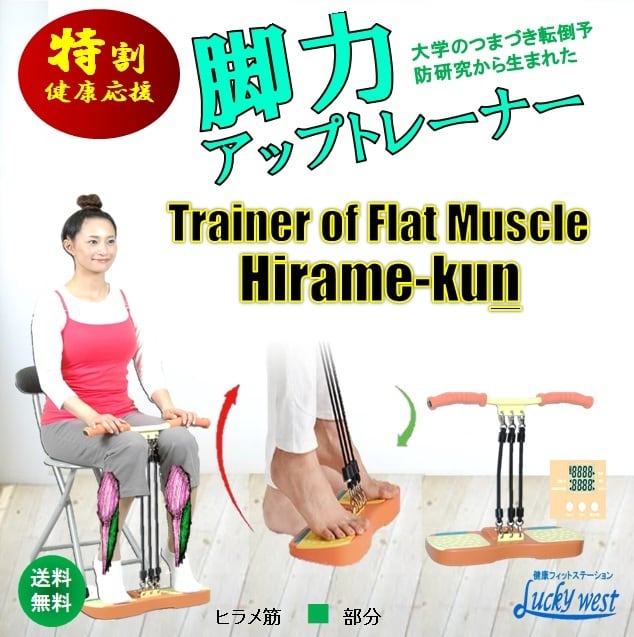 大学研究から生まれたつまづき転倒予防の健脚トレーナー 「ヒラメくん