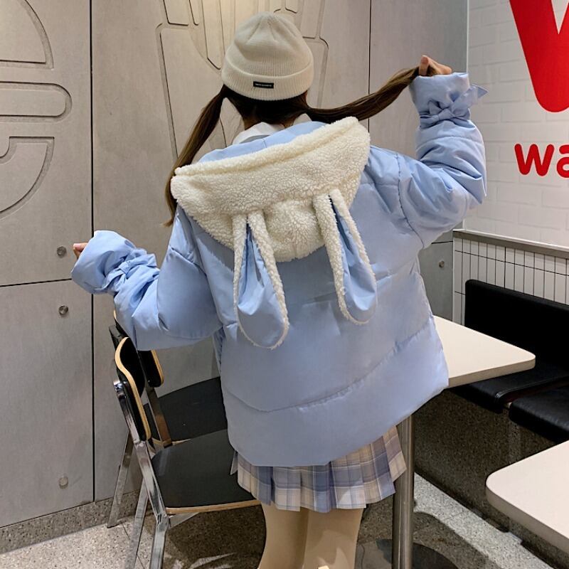 ウィンターフードジャケット コットン 大人ガーリー スウィート キュート カジュアル 冬物 ステッチ 萌量不足19595680912