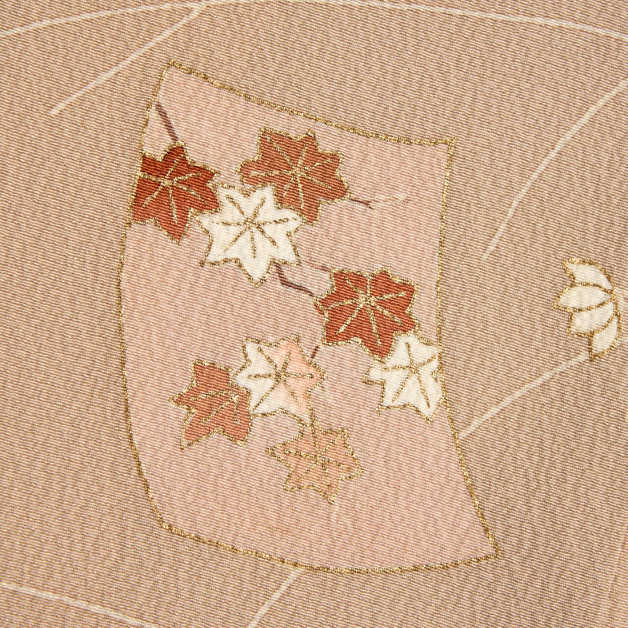 草花に色紙散しの模様 手描友禅附下 袷着物【未着用品】 | かわの屋