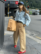 【新作5％OFF・3日間】Semi-tapered Belt Pants_3colors