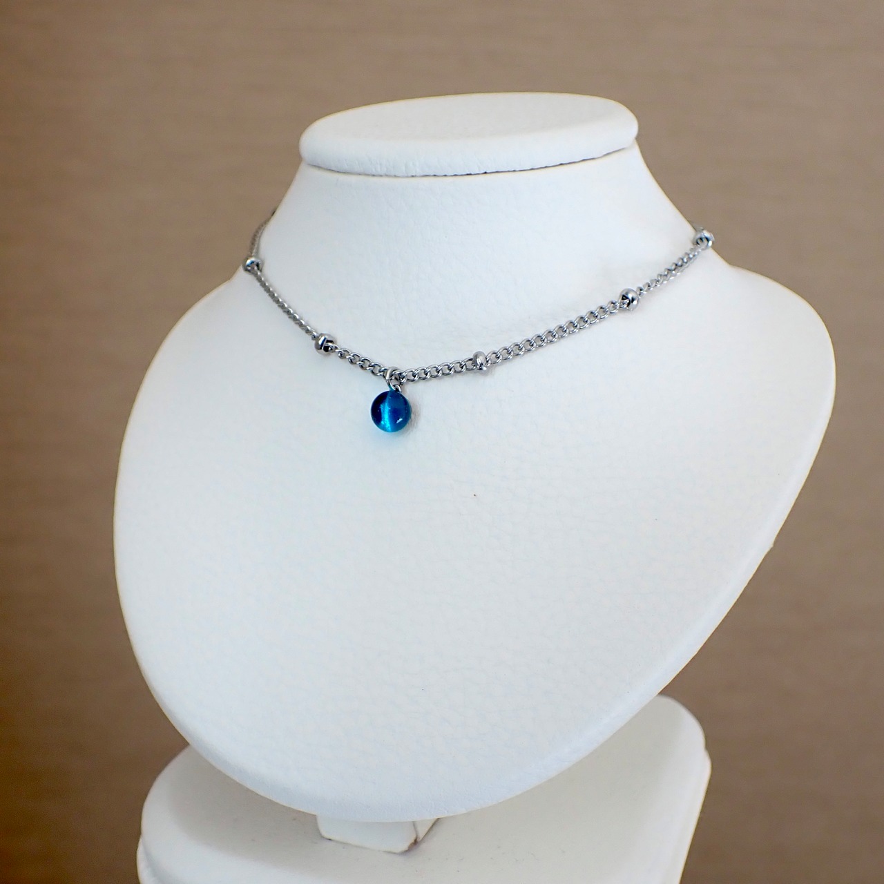 琉球ガラスのひと粒ネックレス 42cm