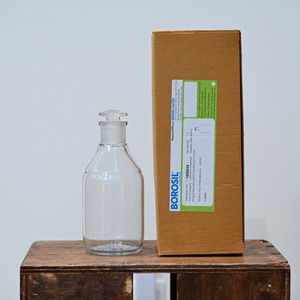 《ガラス蓋の保存瓶 500ml（目盛りなし）》保存瓶硝子栓 500 ブランク| BOROSIL LAB GLASS