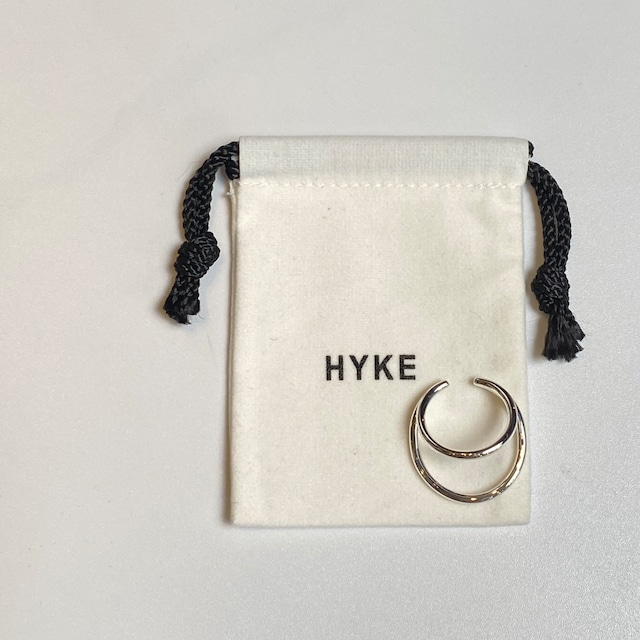 HYKE【ハイク】DOUBLE HOOP EAR CUFF (No.19191 SILVER).