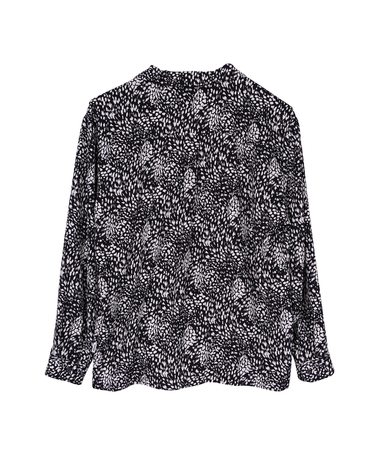 【#Re:room】LEOPARD OPEN COLLAR LONG SLEEVE SHIRTS［RES091］