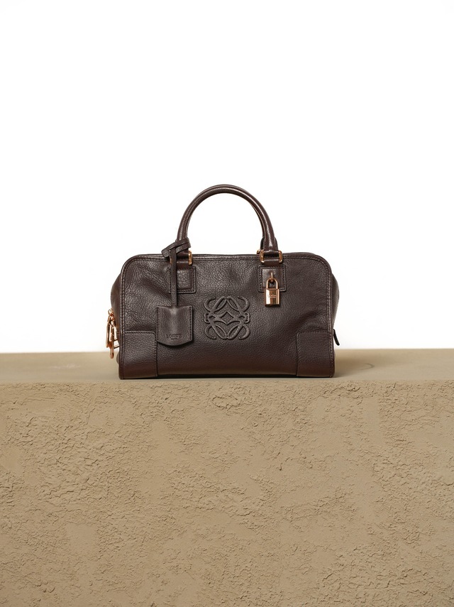 LOEWE ロエベ アマソナ28 ブラウン ゴールド金具 ハンドバッグ