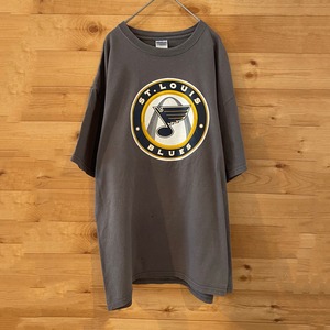 【GILDAN】NHL アイスホッケー プリント Tシャツ St Louis Blues セントルイスブルース XL ビッグサイズ プロチーム US古着 アメリカ古着