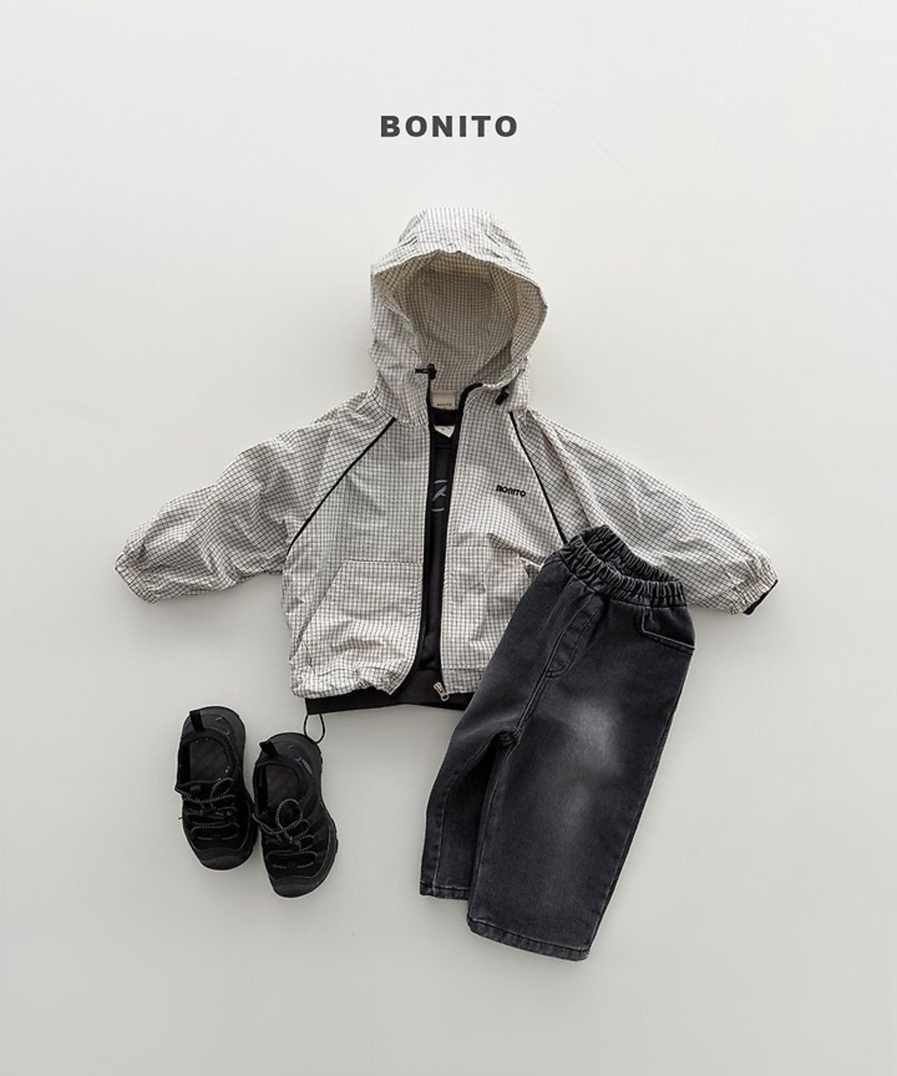【取寄/韓国直送】BONITO 26/AT (Mom)チェックラインジャンバー|夏服|韓国子供服