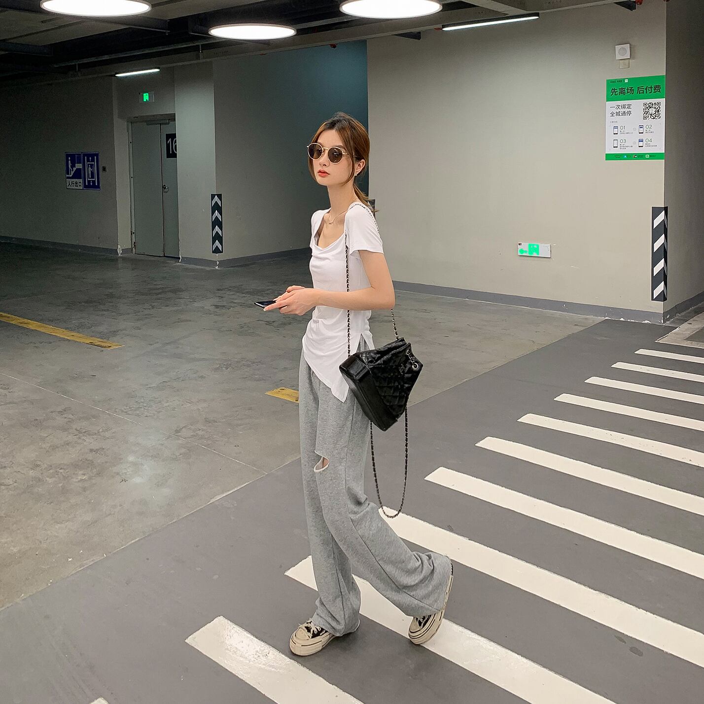 カジュアルTシャツ サマーハイウェストパンツ 夏物 6Du_Shop_Women61465823327