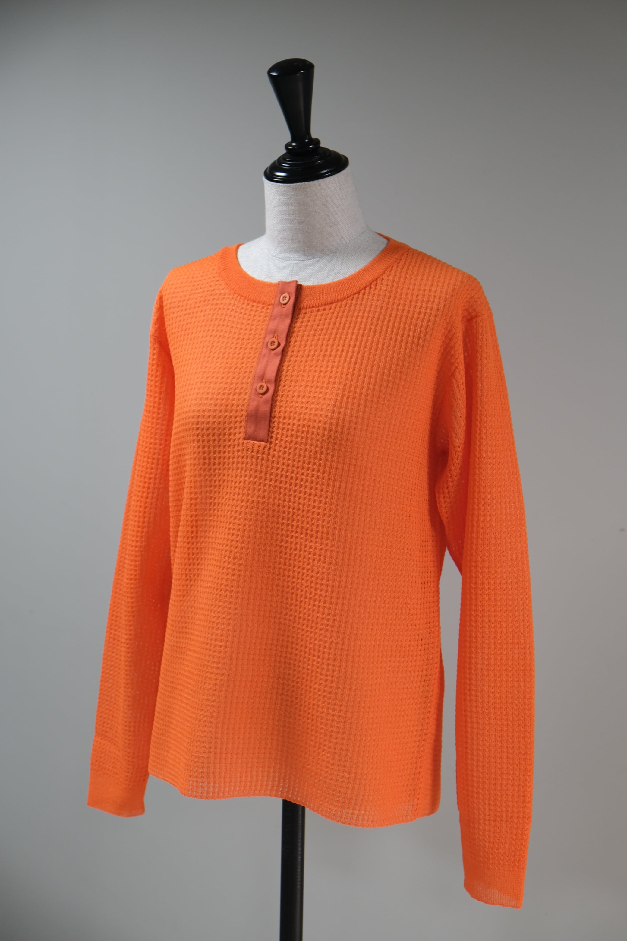 kota gushiken】Anti-Thermal Sheer Knit -Orange- | loop
