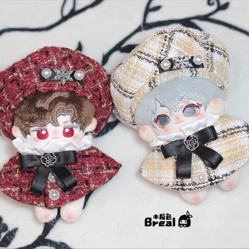 10cm】ツイード チェック柄 ポンチョ マント ベレー帽 セット 7色