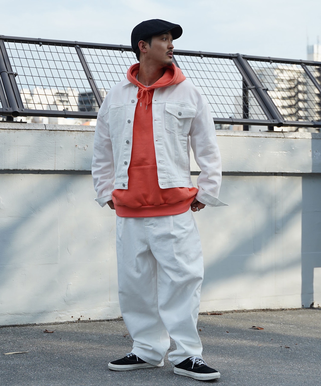 【#Re:room】 WHITE DENIM BIG JACKET［REJ121］