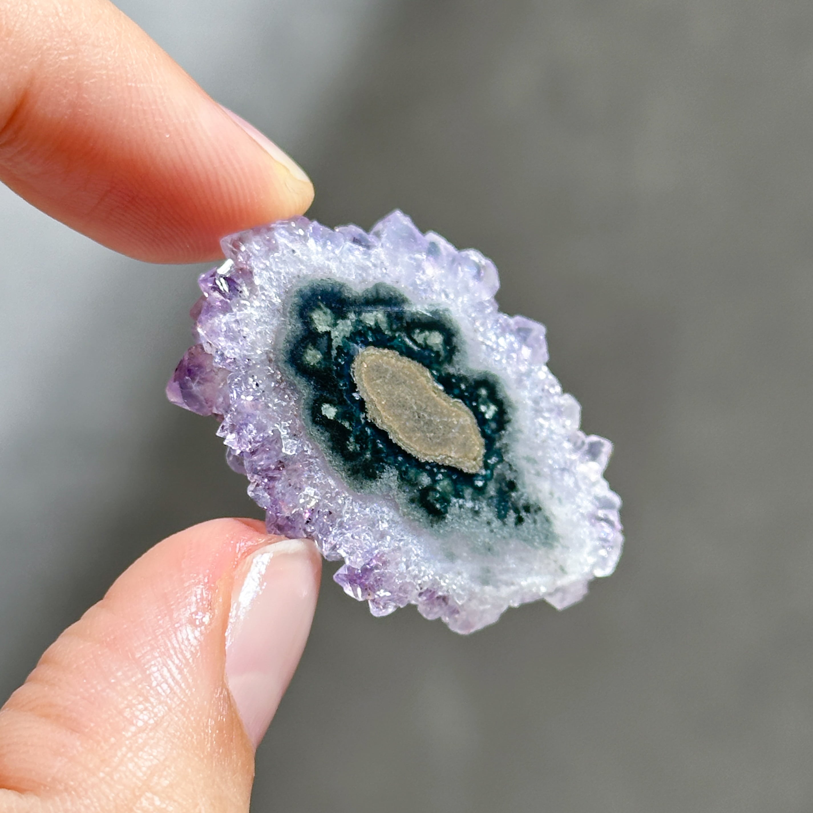 フラワーアメジスト スライス41◇ Flower Amethyst ◇天然石・鉱物