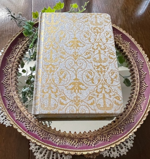 『Royal Palace』ロイヤルビクトリア B6 ノートBOOK  glitter gold and silver notebookの画像