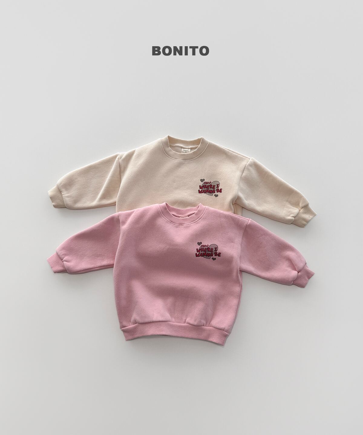 【Jr.size】wannabe sweatshirt【BONITO】※12月中旬発送予定
