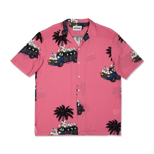 【PAS DE MER/パドゥメ】NO PARKING SHIRT 半袖シャツ / PINK
