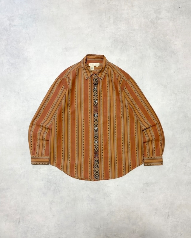 【Used】 “The Territory Ahead” Woven Stripe Shirt