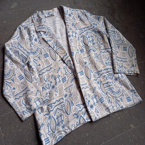 アメリカ製 トライバル柄 テーラードジャケット used [103072]