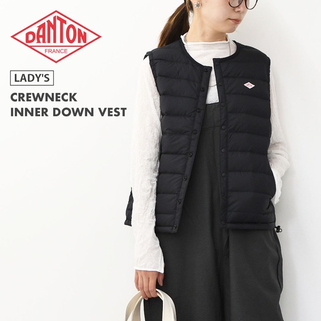 DANTON [ダントン] W CREWNECK INNER DOWN VEST [DT-A0002RRT] クルーネックインナーダウンベスト・インナーベスト・クルーネック・ナイロン・アウター・LADY'S [2025AW]