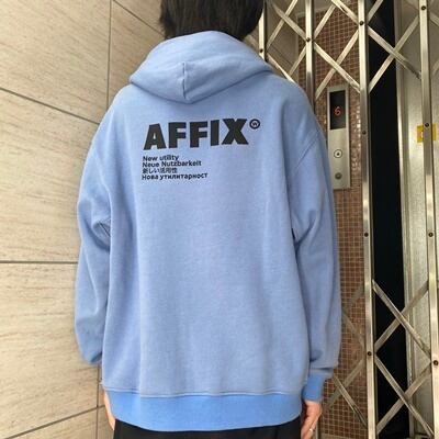AFFIX アフィックス BASIC HOODIE フーディ―パーカー XL ブルー 179cm