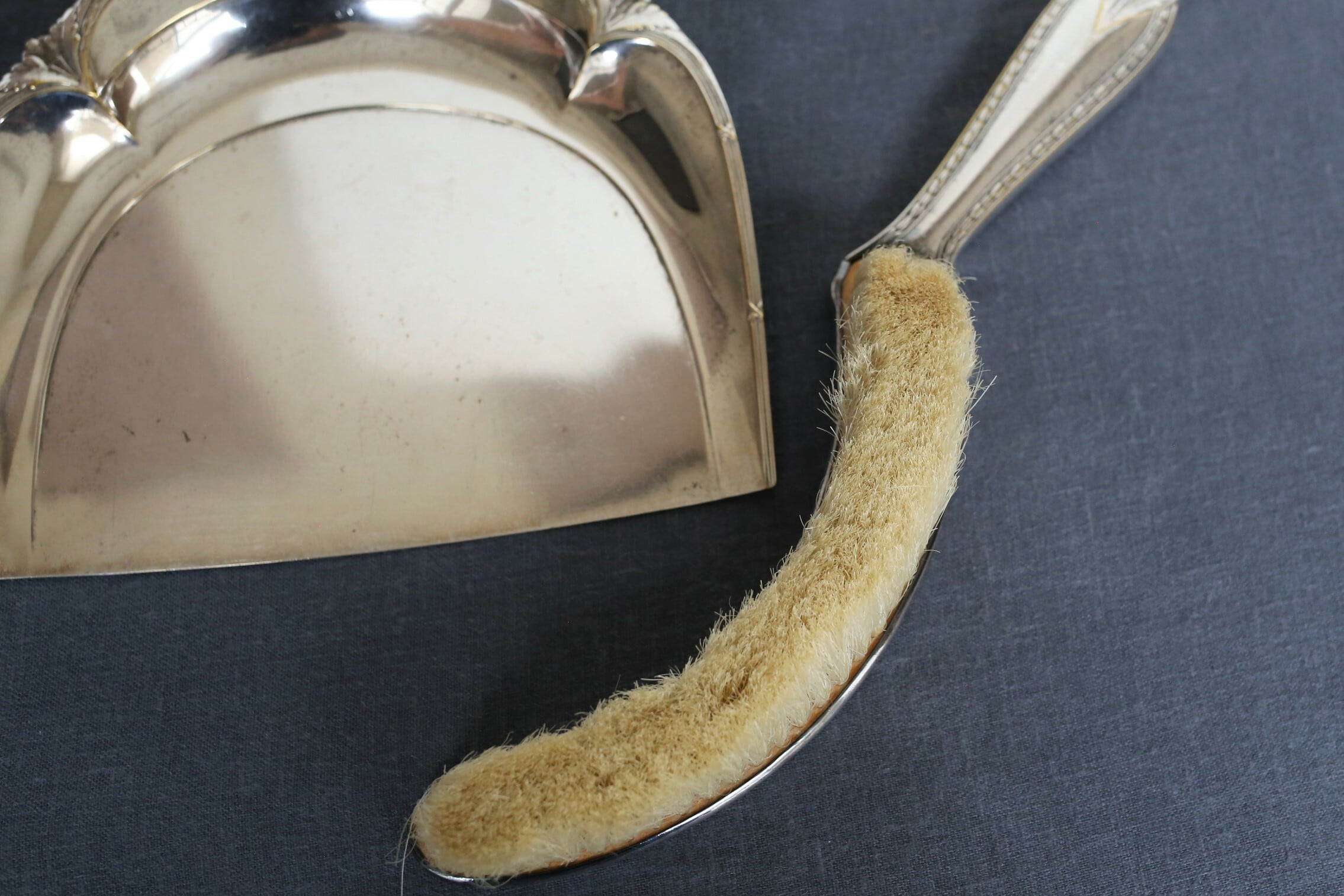 フランス アンティーク ヴィンテージ シルバープレート ダストパン