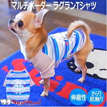 X-girl(エックスガール) VネックポケットT チワワ 小型犬 ドッグウェア