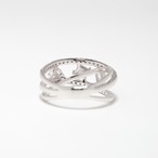 ファンシーシェイプ ダイヤモンド デザインリング K18(WG) / 0.400ct / 0.520ct
