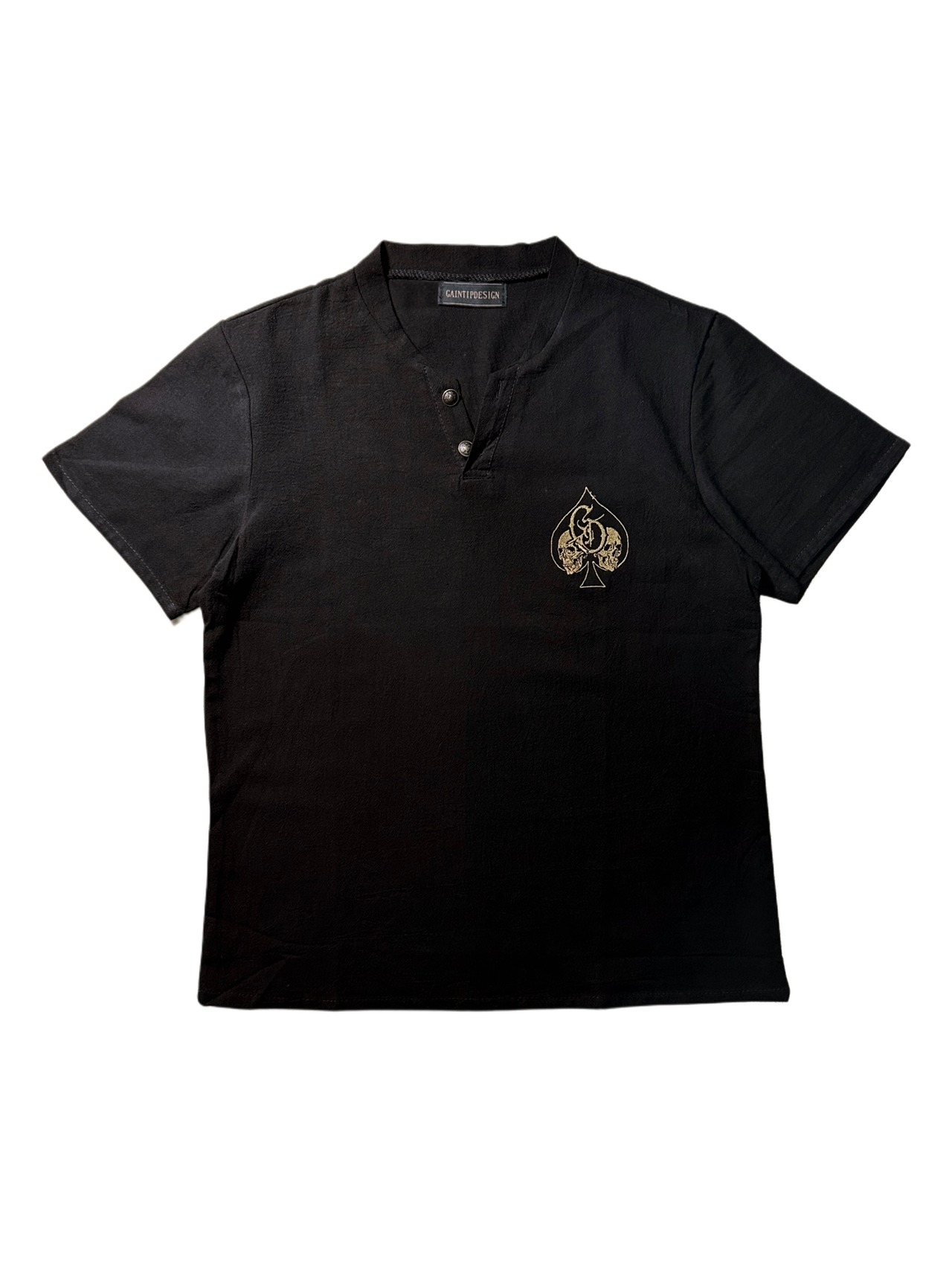 Spade Skull Henley Shirt