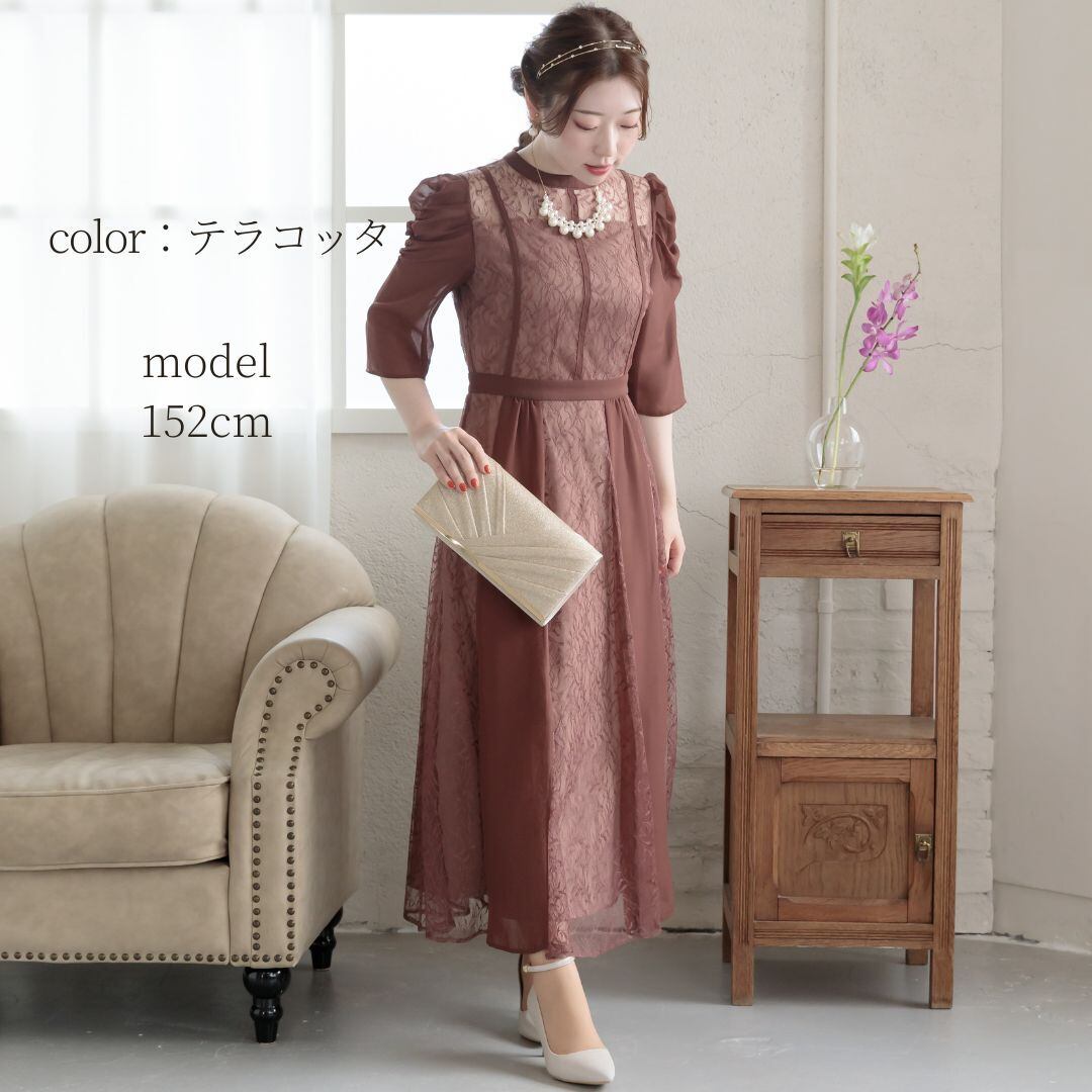 0402-108 シフォンパワーショルダーワンピース | a.r.azalearose 