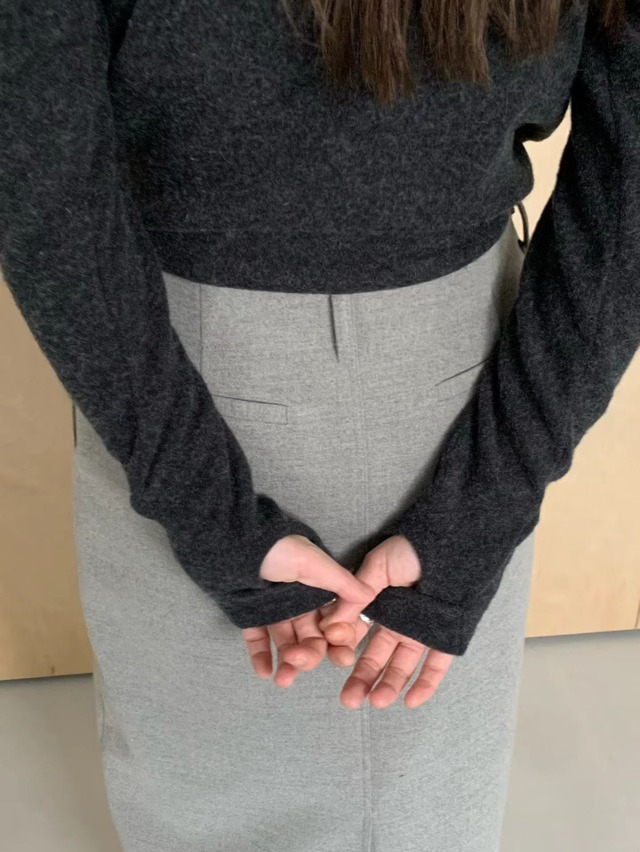 (即納) LIFFEY / Wool half turtle nack tee 2color