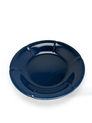 ヴィンテージ雑貨 ダークブルー セラミックプレート 2枚セット（大・小）