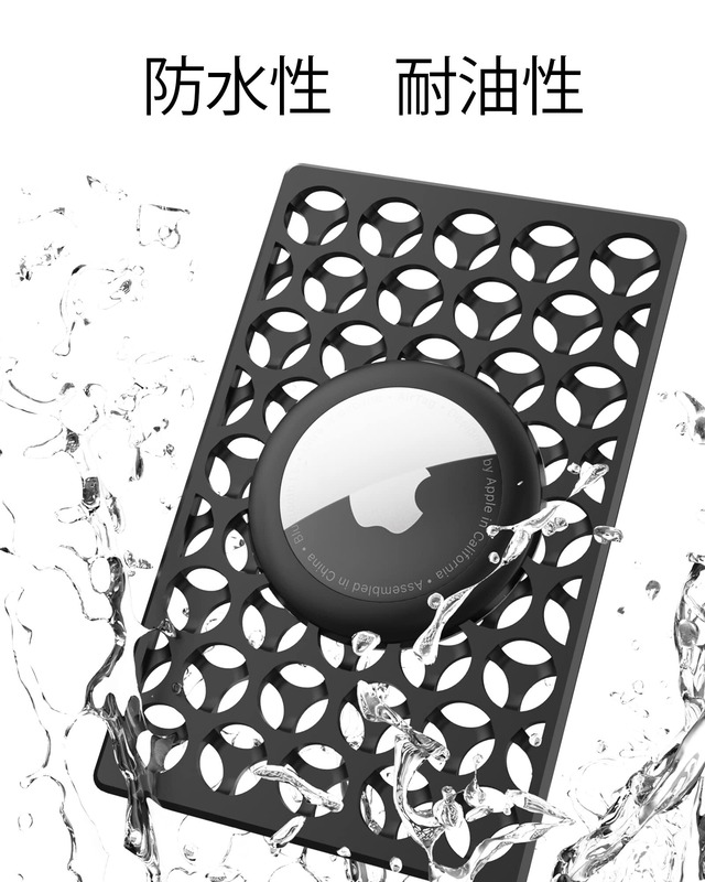 AirTag カードケース 保護ケース 財布用【超薄い 2枚入り】エアタグ スリム薄型軽量 財布用 防水 耐衝撃 落下防止(ブラック)DLENP