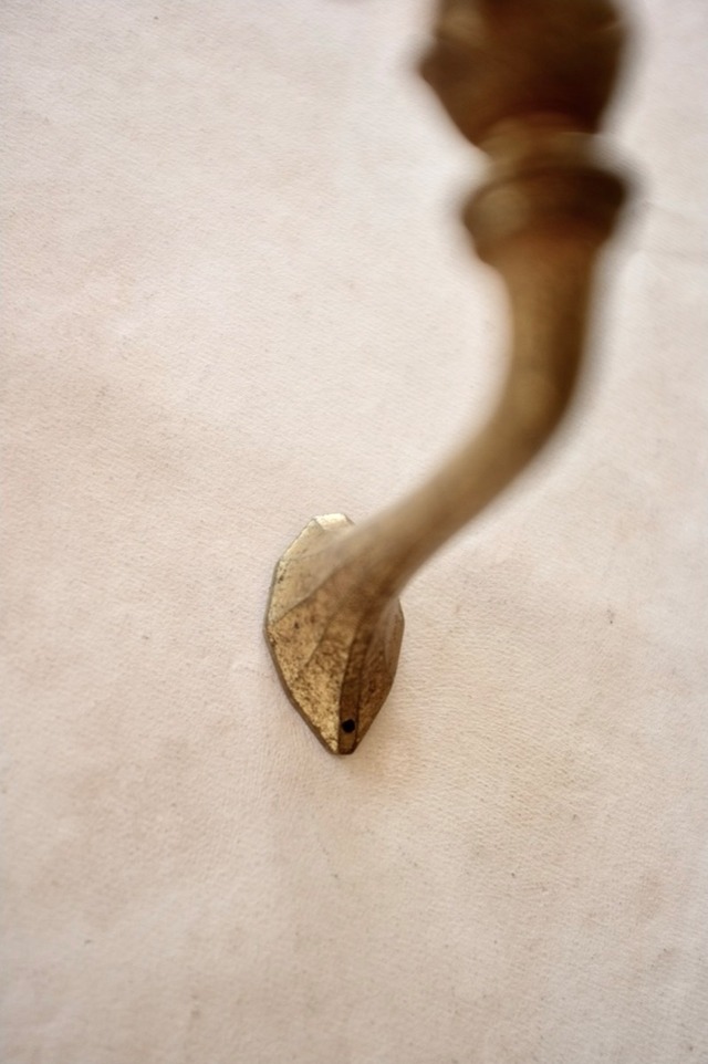 1900s フランス 大きな金の薔薇の蕾と大きなコートフックb アンティーク