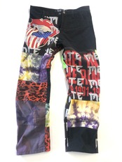 ミリタリー・・ロックT リメイク5ポケットパンツ ROCK T-SHIRTS EMBROIDERY REMAKE PANTS