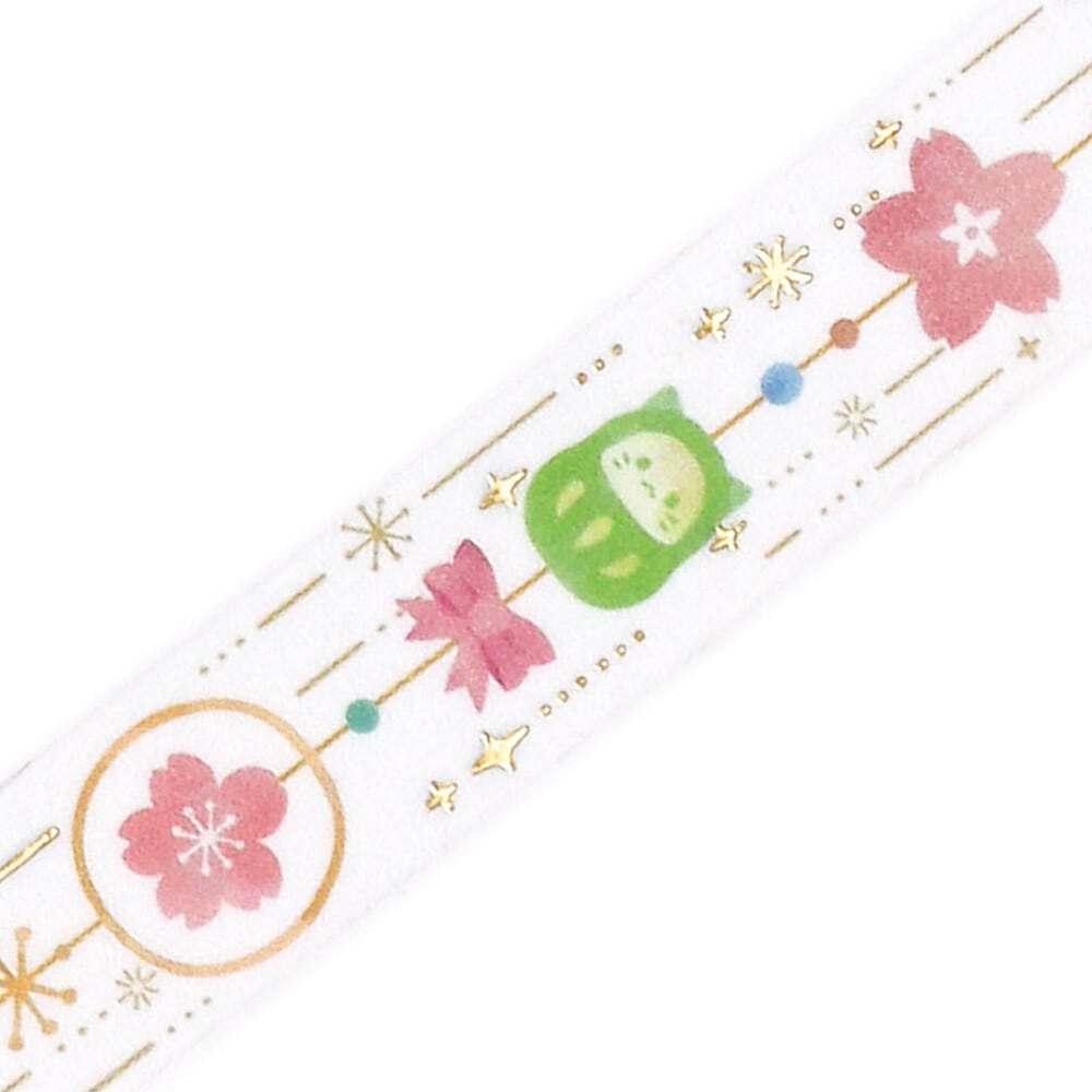 BGM】「2026桜限定」15mm*5mマスキングテープ 箔押し 全4種類