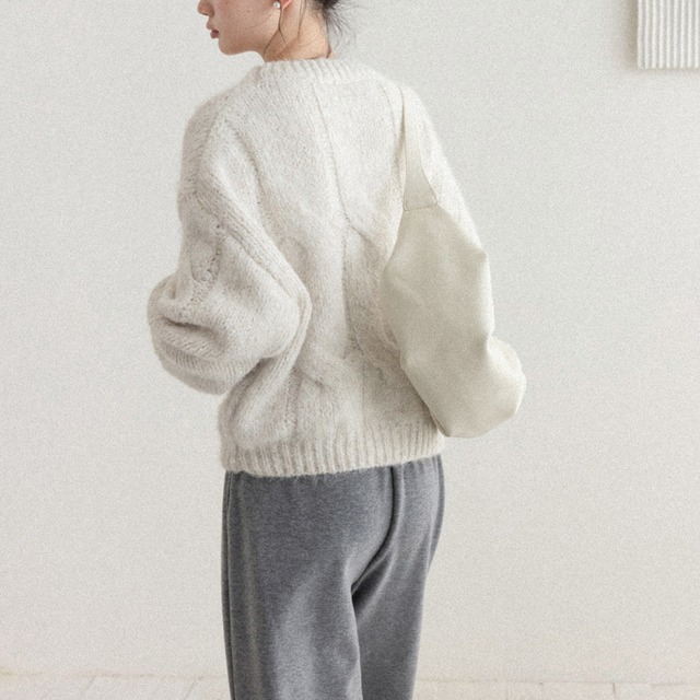 cable-knit loose knit　J00432