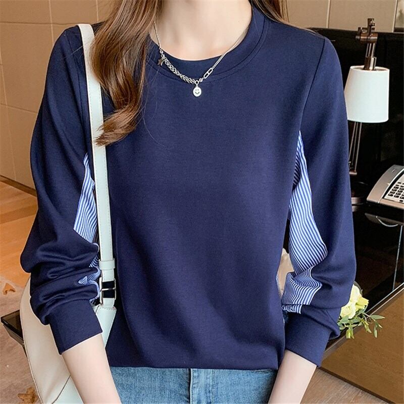 トップス シャツ ブラウス ツーピース 袖あり 長袖 ラウンドネック ステッチ かわいい 大人可愛い きれいめ シンプル カジュアル 大人 上品 おしゃれ お洒落 大人女子 こなれ感 ラブリー キュート ガーリー クール 甘い ストライプ 春 秋 参観日 発表会 20代 30代 40 レディース 女性用 ママ マタニティ 通勤 デート お出かけ 女子会 休日 アウトドア 旅行 ホテル レストラン ショッピング 着回し 普段使い 韓国 韓国系 オルチャン ファッション スタイル S M L XL 2XL