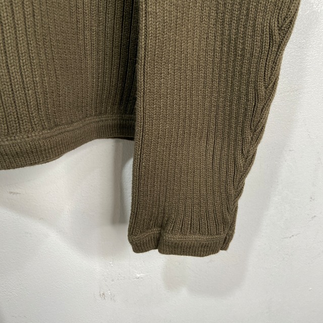 Eddie bauer タグ付き未使用 90s リブニットセーター L カーキ