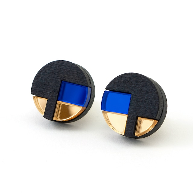 MYSTIC FORMS FORM067 NUT Stud Earrings - Blue