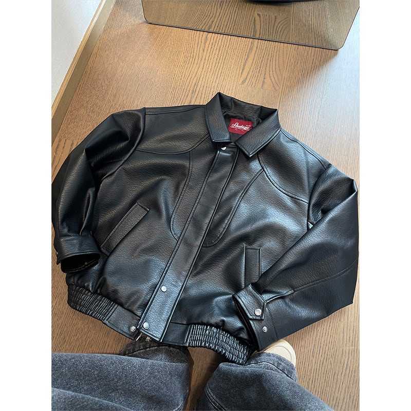 ロイスクレヨン パッチワーク エコレザー 切り替え ジャケット M ロイスクレヨン パッチワーク エコレザー 切り替え ジャケット M