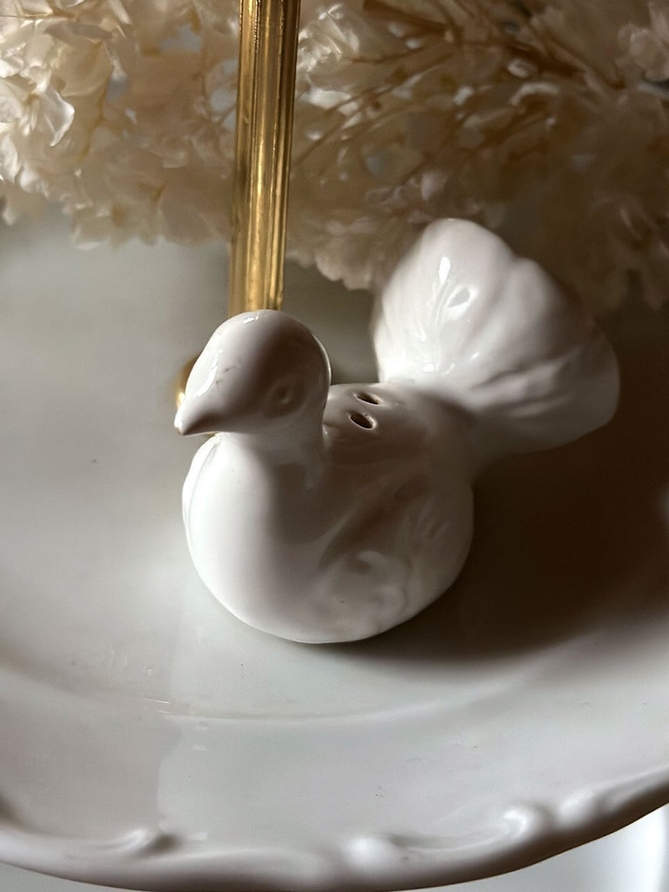 アンティーク 陶器製花瓶 白鳥のハンドル ノリタケ オールドノリタケ 金彩花絵白鳥型 ソルトボウル 6枚セット