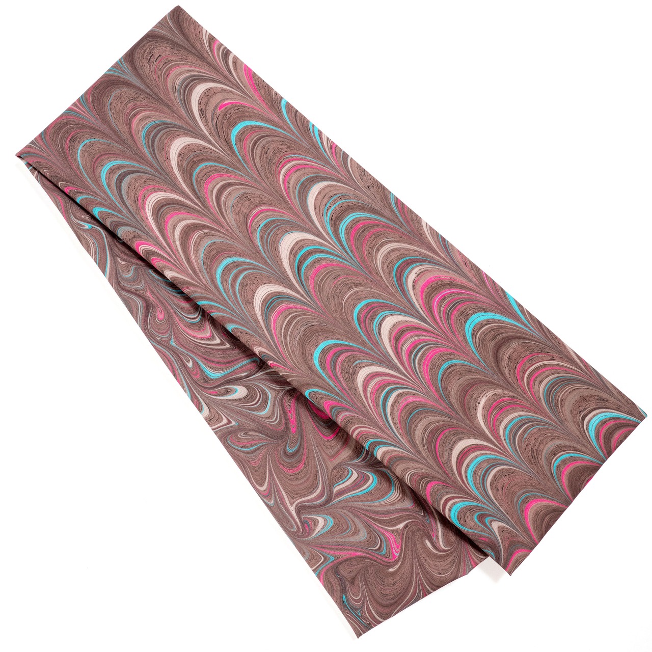 リバーシブル半巾帯 ❤︎［bitter chocolat framboise］ピーコック×マーブル