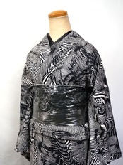 【受注商品】Rumi Rockキモノ「ねじり縞」　[A1575]