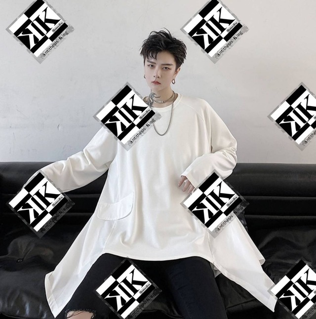 メンズ モノクロ シンプル かっこいい ストーリー モード コーデ 韓国 モード系 ダンス 白黒 G72 Antithesisking メンズ ファッション部門 Atk Men