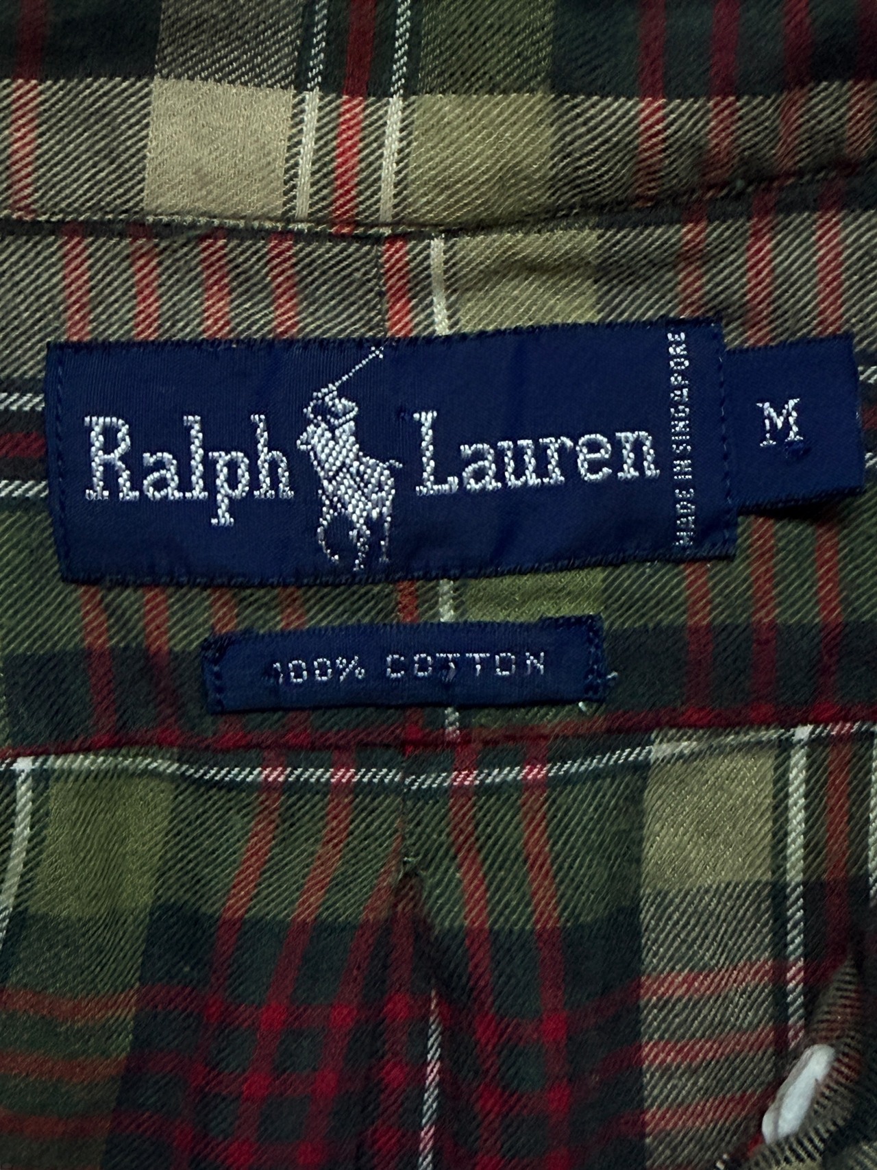 RALPH LAUREN ラルフローレン グリーンタータンチェックシャツ