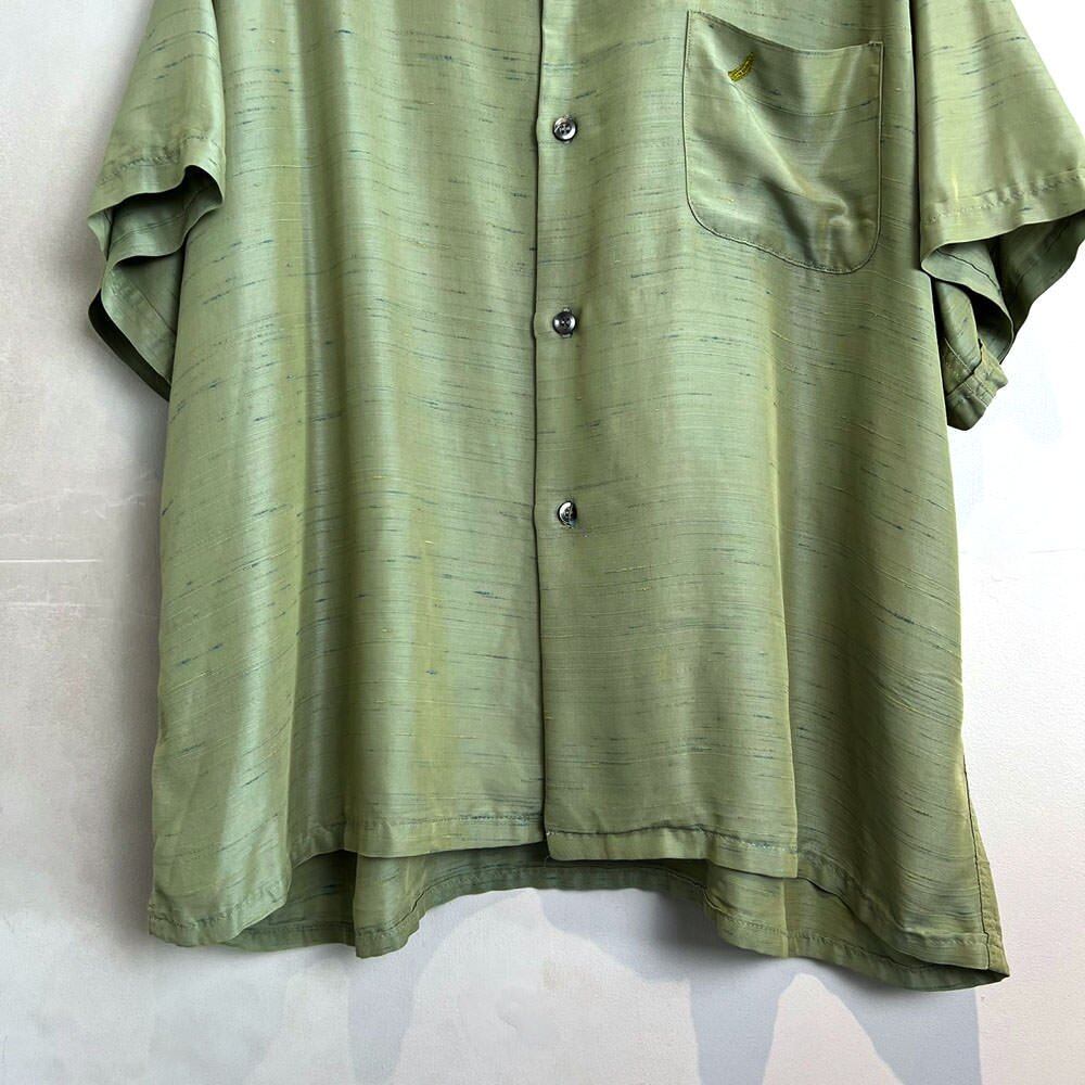 don robles] Vintage S/S Loop Collar Rayon Shirt [1960s-] Vintage S